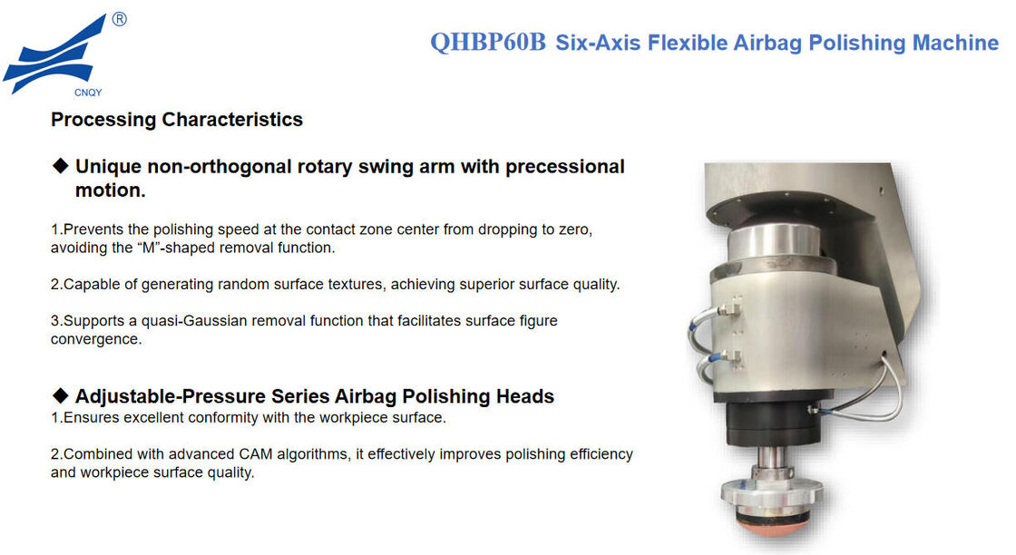 New-Technology Six-Axis Flexible Airbag Polishing Machine for Optical Conformal Surface Finishing