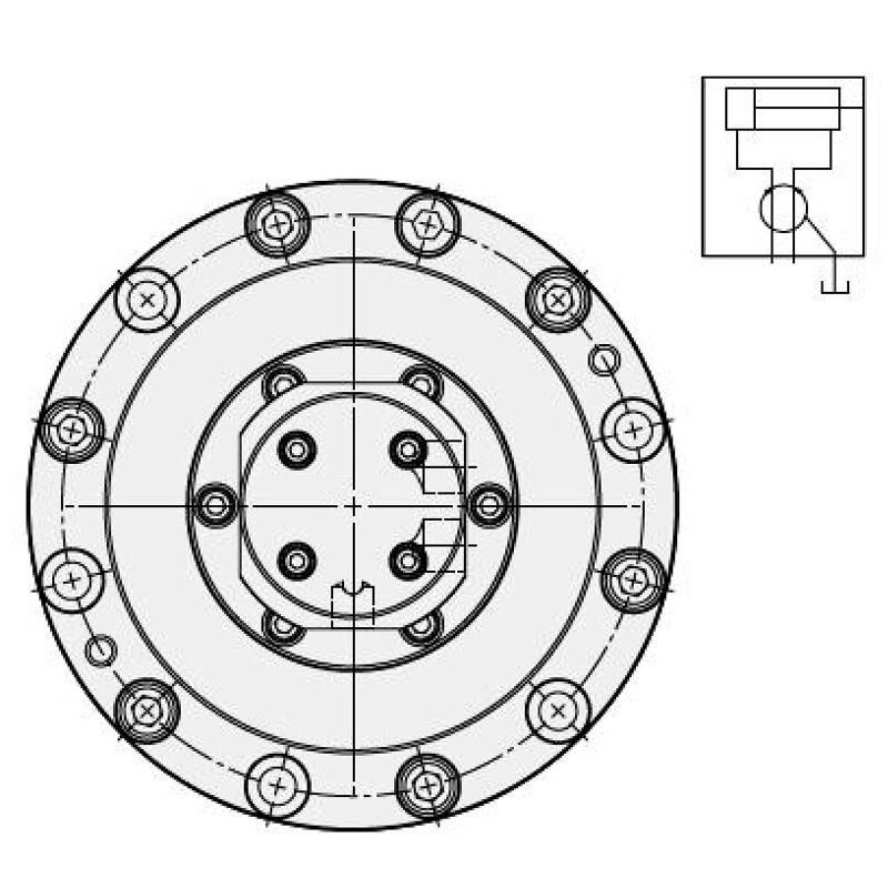 Air Injection Type Rotary Cylinder Chuck for Precision Machining